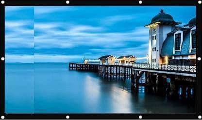 Vilro Large Projector Screen 180 Inch eyelet of Matte White Material 16:9 ratio Projector Screen (Width 396 cm x 223 cm Height)