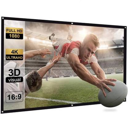dev lite screens 72 Inch Projector Screen,4K HD 16:9 Portable Video Screen (W) 56x40 In (H) Projector Screen (Width 168 cm x 101 cm Height)