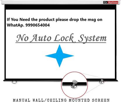 Moiz Universal Wall Type 120 inches Diagonal 4:3 Picture Aspect Ratio Pull Down Spring Action No Auto lock Projector Screen, 1080P-UHD-3D-4K, 8 Feet x 6 Feet  Projector Screen (Width 243 cm x 182 cm Height)