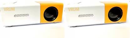 VRUM Mini Video Projector T300 LCD TV Pack Of 2 (3000 lm) Portable Projector