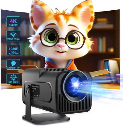 Torexo HY320 1080P 390ANSI Android 11 Wifi 6 / BT5 Support Miracast Airplay Projector (6000 lm / 1 Speaker / Wireless / Remote Controller) Portable Projector