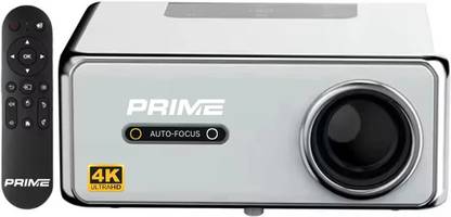 Prime Projector [2024 Smart AI Auto Focus/Keystone] Prime Master PS-550 12.O Android True 4K (15000 lm / 2 Speaker / Wireless / Remote Controller) Portable Projector