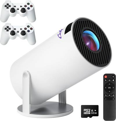 Cubonic X10 Plus Projector with 2 Gaming Controllers & 10000+ Games Portable Projector  Gaming Accessory Kit