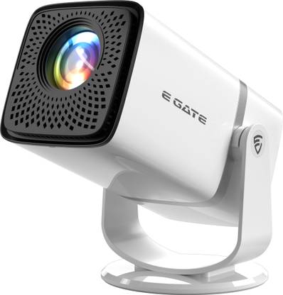 Egate Atom 3X | Native FHD 1080p & 4K Support, 13.0 Android Projector | 300 ISO lm (300 lm / 1 Speaker / Wireless / Remote Controller) Projector