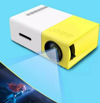 N&M Store 4K HD Multimedia Projector Mini Portable Home LED LCD Pocket Projector (1800 lm) Portable Projector
