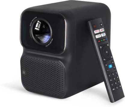 WANBO TT (7000 lm / 2 Speaker / Wireless / Remote Controller) Portable Auto Focus Netflix Certified Dolby HDMI ARC Native 1080P Full HD 4K HDR Linux OS | 650 ANSI | Dust Proof Engine | 4D Keystone | Portable Home and Office Cinema Projector