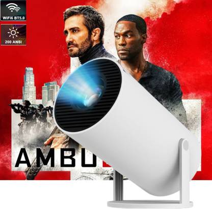 Clairbell Smart Projector for Home 4K Support Rotabable Design withApp Netflix,YouTubeN84 (4500 lm / 1 Speaker / Wireless / Remote Controller) Portable Projector