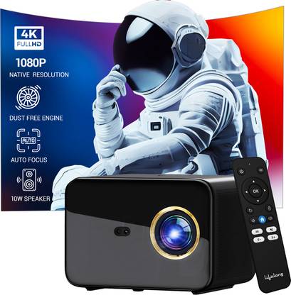 Lifelong SmartStream (7000 lm) Portable Android 1080p Full HD with 4k, Upto 150-inch Display, Auto Focus Enabled , Inbuilt Speaker, Bluetooth, Wi-Fi, Smart Apps Support like Netflix, Prime, Youtube Home Projector