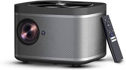 XElectron iProjector1 (9500 lm / 2 Speaker / Wireless / Remote Controller) Native 1080p Resolution with 4K Ultra HD Support | Autofocus & Keystone Correction | Dual Speakers | Wireless Screen Mirroring | Home & Office Cinema Experience Android Projector