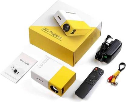 Tech Fuel Home Cinema Mini Projector |1080P Full HD with 3300 Lumen Brightness| yellow (3500 lm) Portable Projector