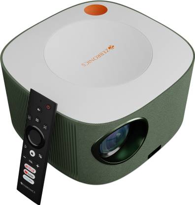 ZEBRONICS ZEB-PIXAPLAY 26 (9000 lm) 1080p, Dolby Audio, Up to 200-inch Screen Size, Quad Core Processor, Auto Focus & Keystone, Bluetooth, WiFi, HDMI-ARC, APP Support, Miracast Smart LED Projector