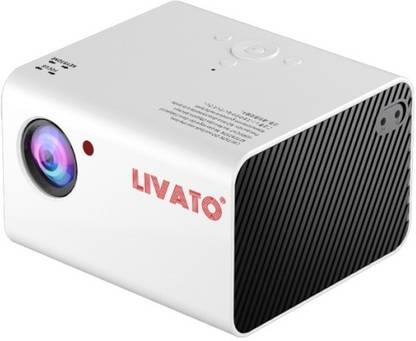 Livato T10 Full HD Projector Native 1080P Android Smart Projector WiFi Bluetooth (5000 lm / Wireless / Remote Controller) Portable Projector