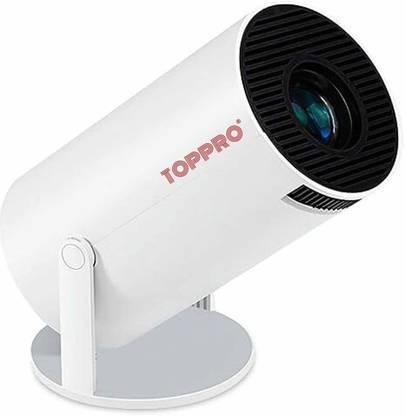 TOPPRO 4K 2K LCD LED 180° Rotation Projector Android 11, 2.4G+5G Ultra Fast Wireless (4500 lm / 1 Speaker / Wireless / Remote Controller) Portable Projector