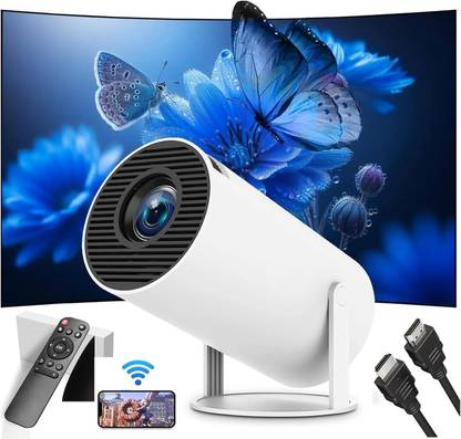 Amitasha 4K Ultra HD Smart Projector, 1080P Native, WiFi 6, Bluetooth 5.2, Built-in Apps (8400 lm / Wireless / Remote Controller) Portable Projector