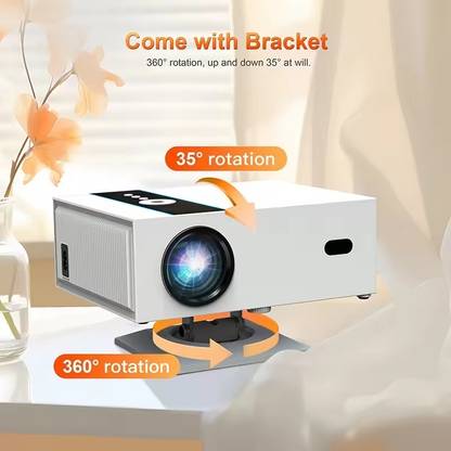 AUN X6 Smart Projector, 12000 Lumens, Android 11 Projector 4K Ultra HD Support (12000 lm / 1 Speaker / Wireless / Remote Controller) Portable Projector