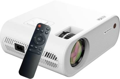 ZEBRONICS ZEB-LP1000 (3300 lm / Remote Controller) Portable Full HD 1080p with 150-inch Screen Size, HDMI IN, AV IN, AUX OUT, USB x 2, 50000 Hours Lifelong LED lamp, Built in Speaker, Ceiling Mountable. Projector