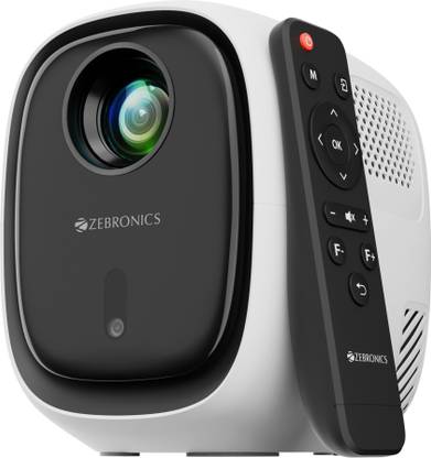 ZEBRONICS Zeb Pixaplay 53 (3500 lm) Portable /ZEB-Pixaplay 53 1080p Native with 4K Support, 120 Inch Screen Size, Auto Focus, Auto Keystone, Bluetooth, HDMI, USB, WIFI, Miracast, App Support Smart Vertical Projector
