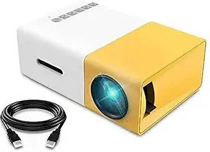 Offtrot Mini built-in Speaker Projector & Game Stick with Controller Black Combo with (600 lm / 2 Speaker / Remote Controller) Portable Projector