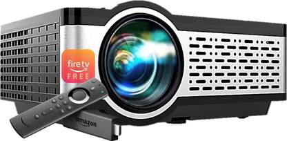 Egate FireFlix 4X (E03i31) (400 lm / 1 Speaker / Remote Controller) with Free TV Stick (Certified Netflix, Prime, Hotstar & More) | 400 ISO Lumens & 840FC | Full HD 1080p Native | AV, VGA, HDMI, USB, Bluetooth Projector