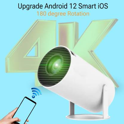 Omex 4K Android 12 BT5.0 Dual Band WiFi6G (260 ANSI) Netflix Prime YouTube (4000 lm / 1 Speaker / Wireless / Remote Controller) Portable Projector