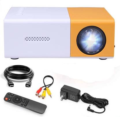 Jaaro Mini Projector Compatible with Smartphone/Tablet/USB Drive IQ30 (600 lm / Remote Controller) Portable Projector