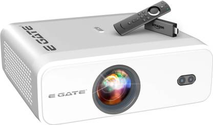 Egate FireFlix 7X (EL9030) (700 lm / 1 Speaker / Wireless / Remote Controller) Dual OS Android+Free FTS | 100% Dust Proof | 700 ISO Lumens | Certified Netflix, Hotstar etc. | Native 1080P & 4K HDR | 2GB-32GB, 2XHDMI-ARC | Fully Automatic Projector
