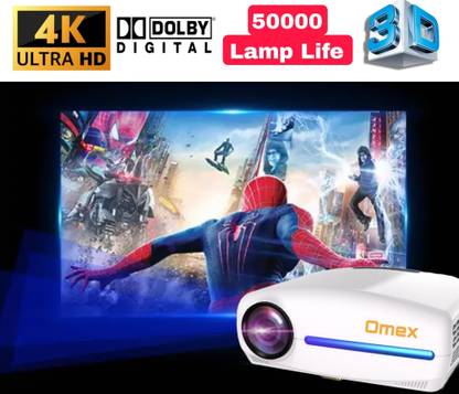 Omex C2 Pro 6800 Lumens 1920×1080p Netive 4D Keystone LTPS Display (6800 lm / 2 Speaker / Remote Controller) Projector