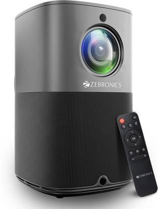 ZEBRONICS ZEB-PIXAPLAY 18 (8200 lm / Remote Controller) Portable with Dolby Audio, E-focus, 1080p, Dual band WiFi, Wireless screen mirroring, Bluetooth 5.1, App download Android Smart Projector