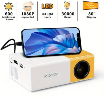 Amz Deals Mini Projector for Home 4K 1080P Home Theater Outdoor Movie Video Mini Projector Projector with USB Interfaces and Remote Control, Compatible with Smartphone Blowtorch, Power Tool  Safety Goggle