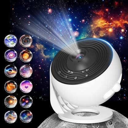 Jiyancreation Galaxy Projector for Bedroom, HD Image Star Galaxy Light Adjustable Knob (0 lm) Portable Projector
