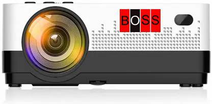 BOSS S13A Full HD Pro 3D Android 9 Wi-Fi Bluetooth|4500 Lumens 1920X1080P Resolution (4500 lm / Wireless / Remote Controller) Portable Projector