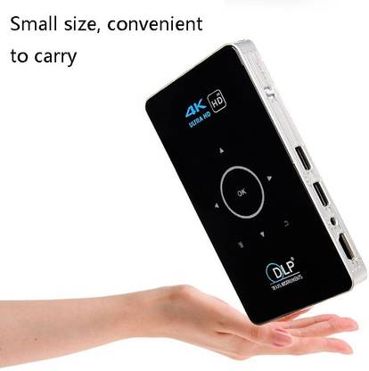 OSLO CREATING POSSIBILITIES C6 4K DLP Projector Android 9.02.4G WiFi Bluetooth Portable LED Video Projector (999 lm) Portable Projector