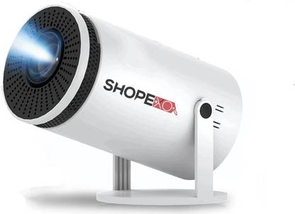 Shopexo HY300 Full HD Native 720P Support Android 11 Wifi BT Freestyle Auto Keystone (4500 lm / 1 Speaker / Wireless / Remote Controller) Portable Projector