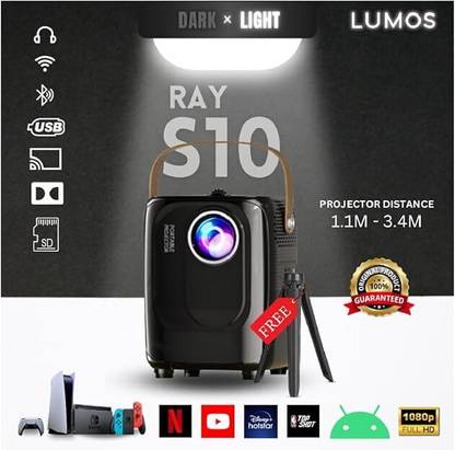 VOLTAC Mini Projector WIFI Android IOS Full HD 1080P Miracast Youtube TVStick HDMI USB (5000 lm) Portable Projector