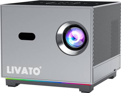 Livato X3 Projector 4k Android 720P With 2GB 16GB 5G WiFi BT 5.0 Voice Control Remote (8000 lm / 1 Speaker / Wireless / Remote Controller) Portable Projector