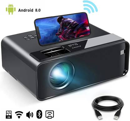IBS Android Pro Wifi YOUTUBE NETFLIX HD 3D Projector HDMI USB VGA AV, 1280*720P (5200 lm / Wireless / Remote Controller) Portable Projector
