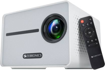 ZEBRONICS Zeb-Pixaplay 20 (3000 lm / Remote Controller) Portable 1080p FHD with HDMI, USBX2, Aux Out, Bluetooth V5.1 Support, Up to 431cm Screen Size, Built-in Speakers, Compact Design Projector
