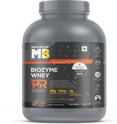 MUSCLEBLAZE Biozyme Whey PR with Creatine Monohydrate & AstraGin Whey Protein