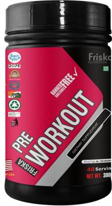 FRISKA PRE WORKOUT Boost Energy with Caffeine, Citrulline, Beta Alanine Increase Stamina BCAA