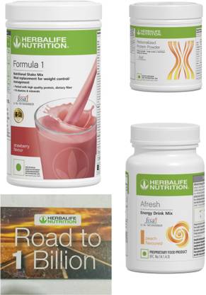 HERBALIFE Formula 1 Strawberry , PP Powder 200 G , Afresh Energy Mix - Peach Protein Shake