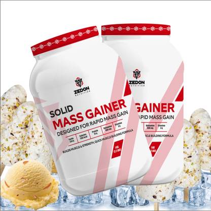 Zedon Nutrition Solid Mass Gainer High Protein Supplement New Packaging with Improved Formula Weight Gainers/Mass Gainers