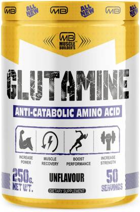 MB MUSCLE BUILDER'S Glutamine For Increased Strength|Muscle Recovery|Boost Performance & Power Glutamine