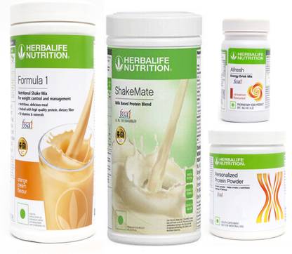 HERBALIFE Formula 1 Shake Orange + Protein Powder 200 G + Afresh - Cinnamon + Shake Mate Protein Shake
