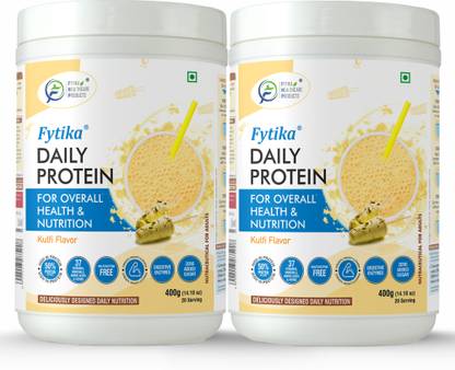 FYTIKA HEALTHCARE PRODUCTS Daily Protein Powder Kulfi Flavour | Net - 400g (PACK OF 2) Protein Blends