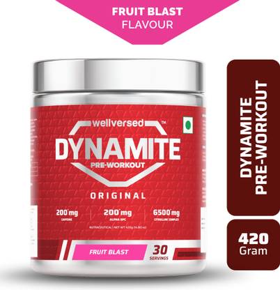 Wellversed Dynamite Pre-Workout (420g, 30 Servings) | Unleash Explosive Energy Pre Workout