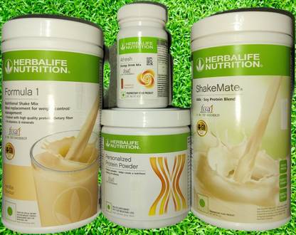 Herbalife Nutrition F1 SHAKE Vanilla + Protein Powder 200 G+ Shake Mate + Afresh - Cinnamon Protein Shake