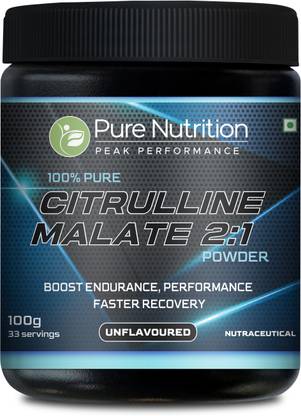 Pure Nutrition L-Citrulline DL Malate 2:1 Powder Boosts Nitric Oxide, Muscle Recovery EAA (Essential Amino Acids)