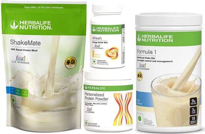 Herbalife Nutrition F1 Kulfi Shake + Afresh Cinnamon + Protein Powder 200gm + Shakemate Protein Shake