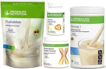 HERBALIFE F1 Kulfi Shake + Afresh Cinnamon + Protein Powder 200gm + Shakemate Protein Blends