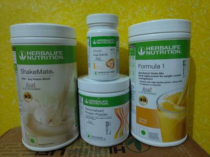 HERBALIFE FORMULA 1 MANGO SHAKE MIX AND PROTEIN POWDER200GM SHAKEMATE & AFRESH GINGER Protein Shake